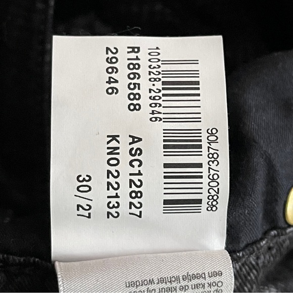 Mavi Jeans Size 30 High Waist Super Skinny Black Snake Print Tess Coated EUC - Picture 2 of 11